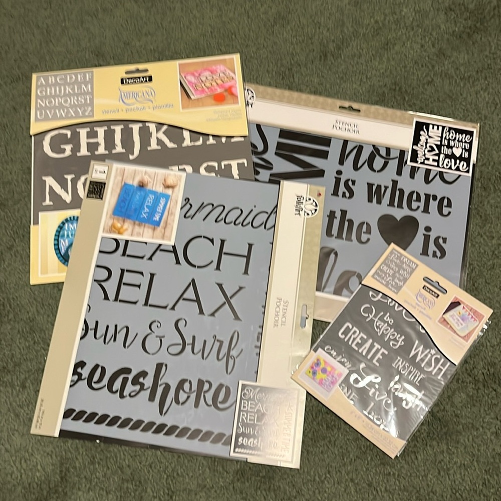 Stencils! Various sayings, bundles of set of 4!
